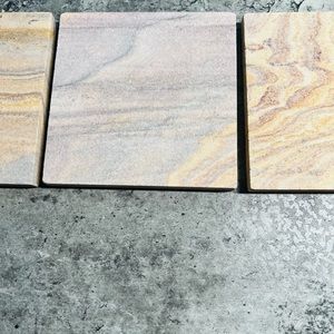 Food Network Gilded Stone Single Absorbent Stone Coaster (12 in total)